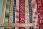 Floral Check Stripe Cotton Fabric The Kessler Concord 18 x 44 W Quilting Craft