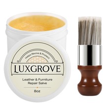 LUXGROVE&reg; Leather & Furniture Repair Salve & Brush Set, Leather Cleaner and