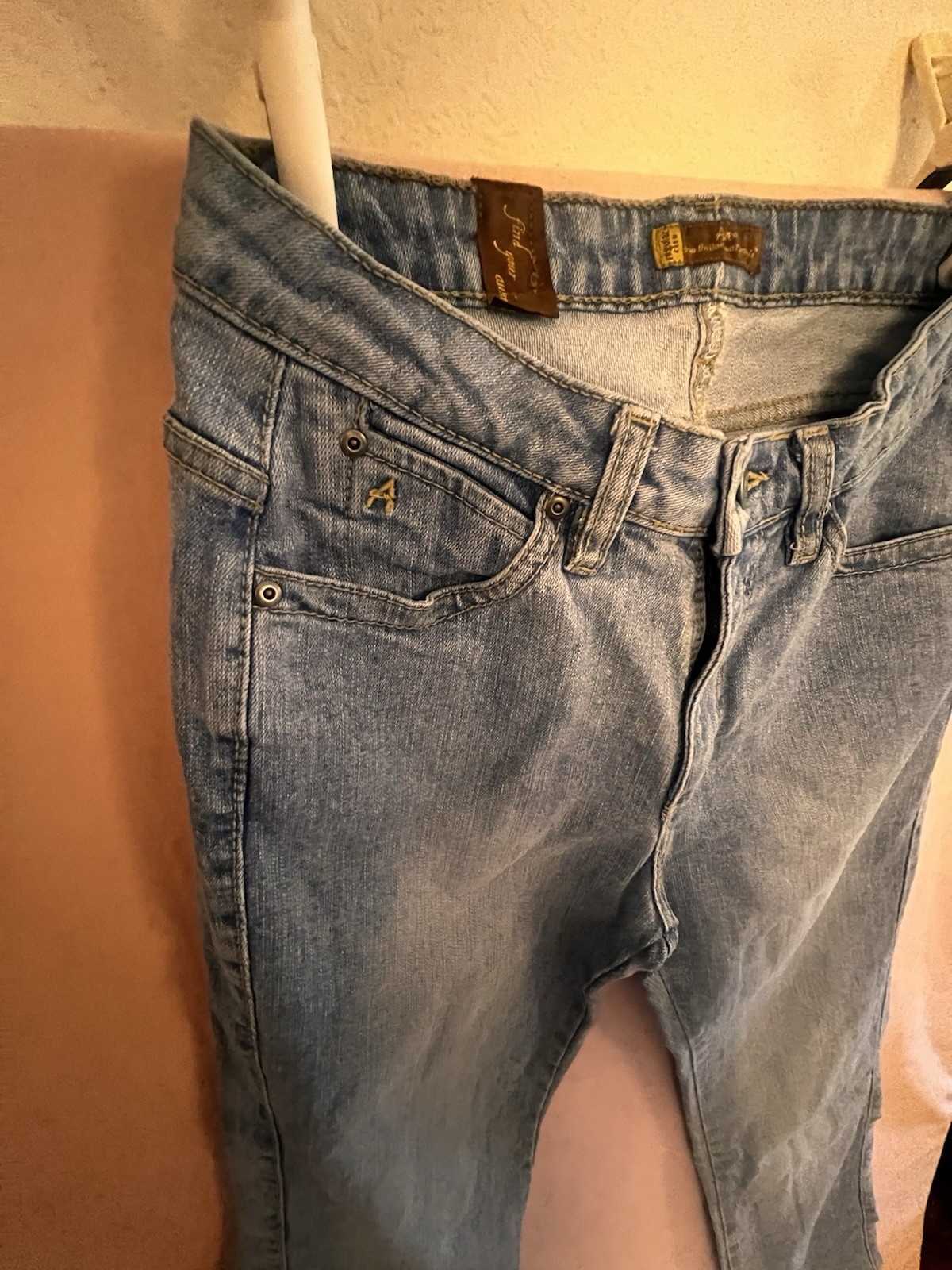 Aura By Wrangler Womens Blue Regular Fit Five Pocket Bootcut Denim Size 6R/AVG image 8