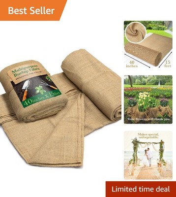 Versatile Burlap Roll 40 Inches Wide for Crafts and Landscaping