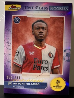 2023-24 Topps Finest First Class Rookies Purple /299 Antoni Milambo Feyenord