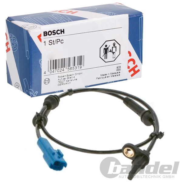 Bosch ABS-SENSOR Raddrehzahl Hinterachse Passend FüR CitroËN C2 C3 Peugeot 1007-image