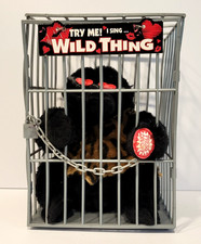 Vintage Dan Dee Wild Thing Gorilla Plush in Jail Cage Singing & Shaking Tested