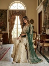 PAKISTANI INDIAN WOMEN WEAR DRESS GOWN WEDDING SUIT SALWAR KAMEEZ READY MADE NEW