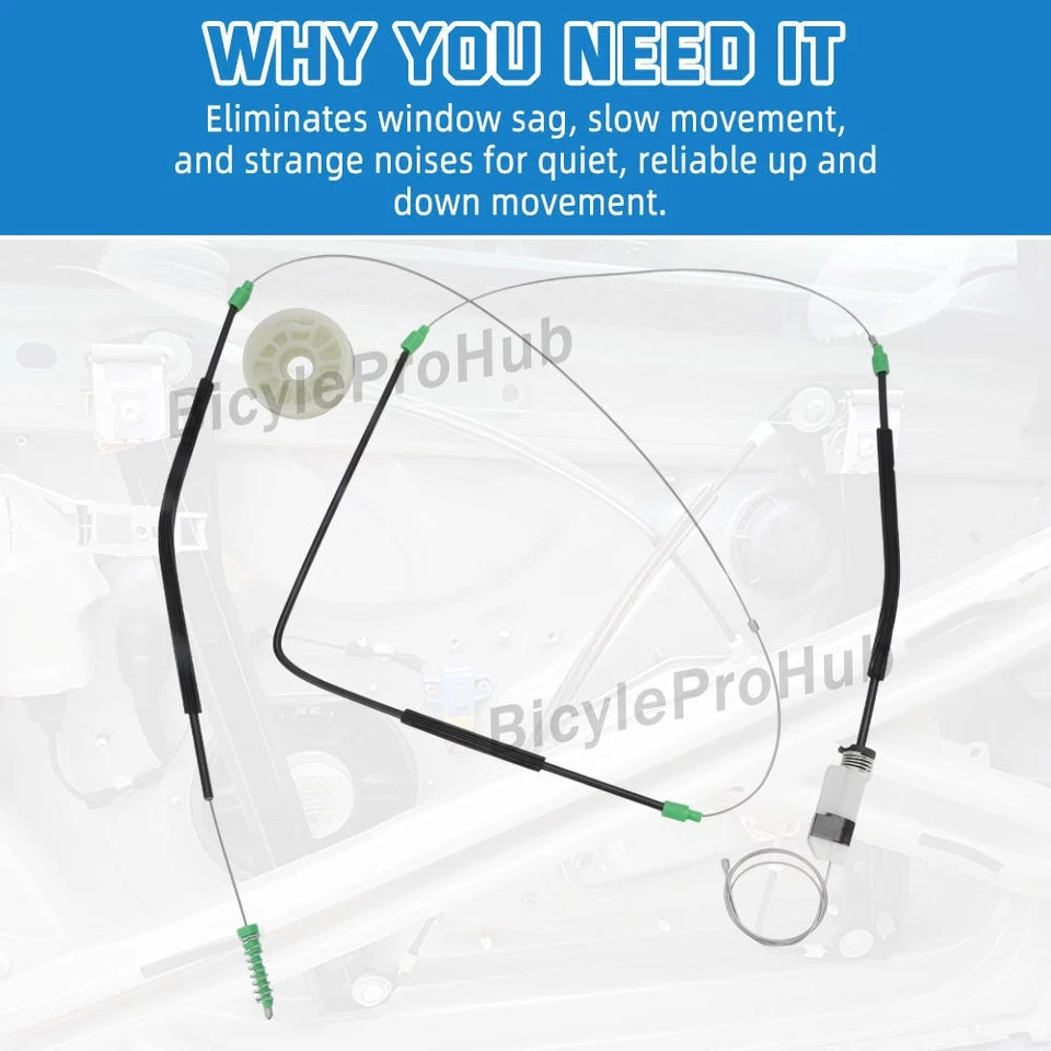 Kit de reparación regulador ventana delantera izquierda para Cadillac XLR 2004-2009 lado del conductor EE. UU. Foto 4 de 4