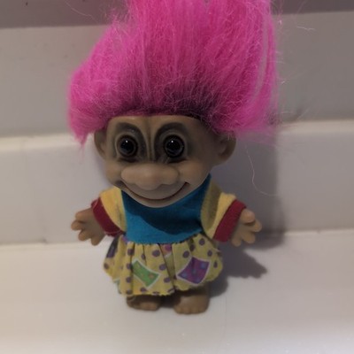 Vintage Russ Troll In Dress School Girl 4'' Retro Toy Toys 