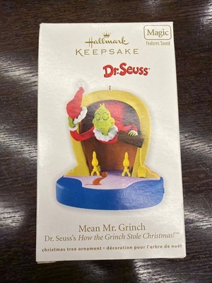 Hallmark Keepsake Dr. Seuss Mean Mr. Grinch 2011 Christmas Ornament With Sound