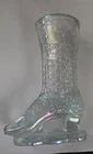 RARE Vintage Iridescent Glass Fenton Tall Roller Skate Skating Shoe Boot  #23