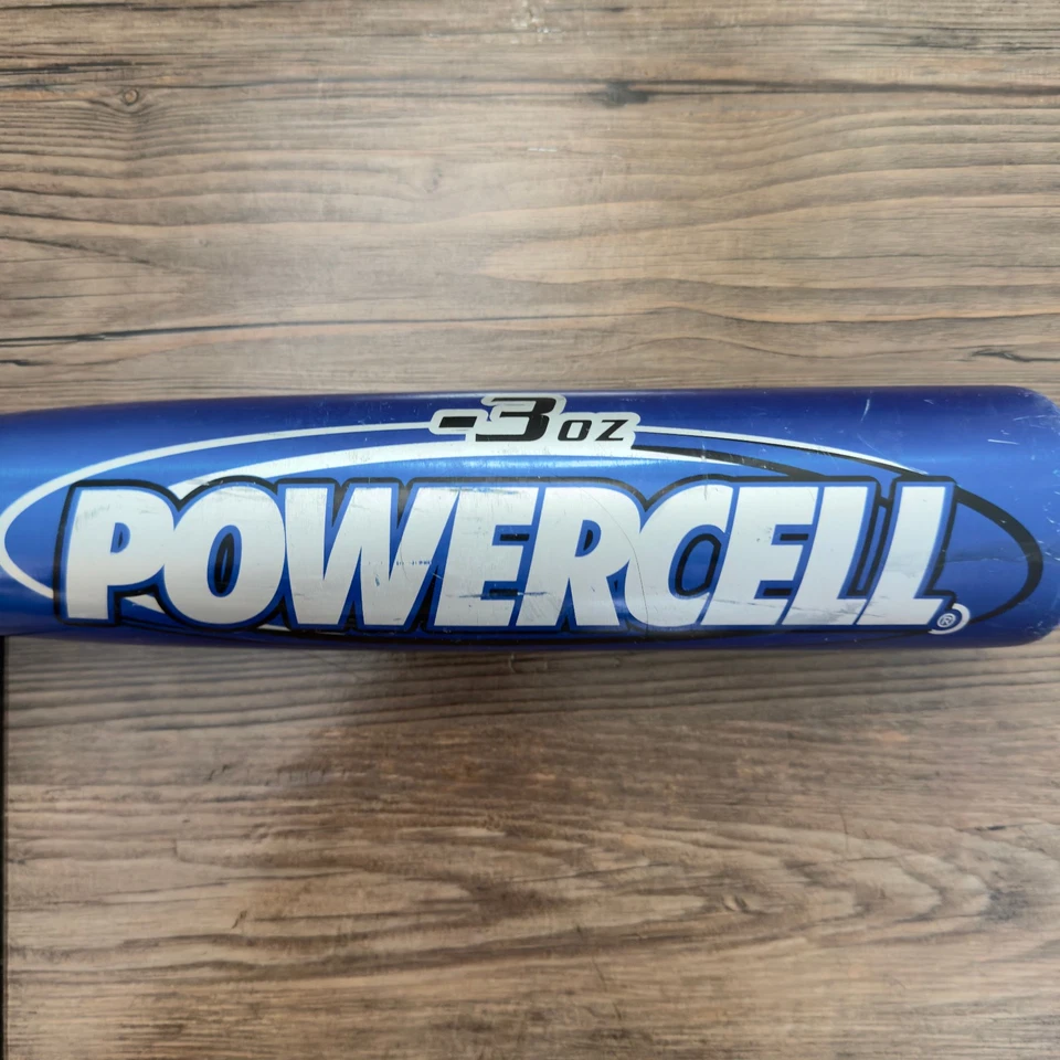 Bate de béisbol Worth Powercell BW8 32” 29 oz aluminio certificado BESR azul USADO Foto 3 de 4