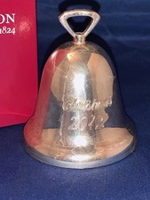CHRISTMAS ORNAMENT Sterling Silver Plated Reed Barton Bell 2012