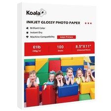 Koala Heavyweight Photo Paper High Glossy 8.5x11 Inches for Inkjet Printing 1...