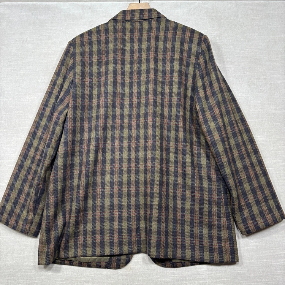 Vtg Sag Harbor Women’s Wool Blend Plaid Blazer Jacket Medium Academia 80s Retro - Image 2 of 4