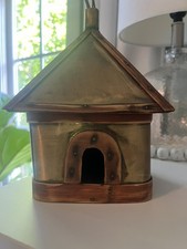 Copper and Wood Birdhouse. Fairy. Cottage. Ga...