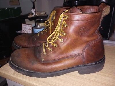 Rocky Brown Leather Work Boots - Men's 13 M - Style 8783 - Oil Resistant 