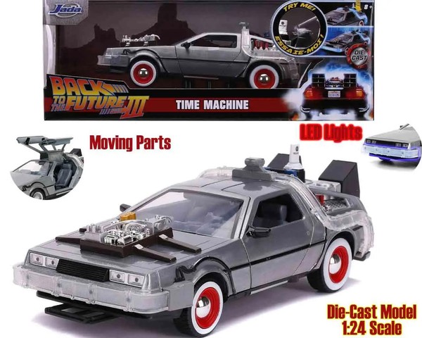 Jada Toys Back To The Future 3 1982 Delorean Lichter 1/24 Die-Cast Modell-image