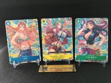 ONE PIECE TCG Promo Heroines Event Set P-111~113 Nami Nico Robin Jewelry Bonney