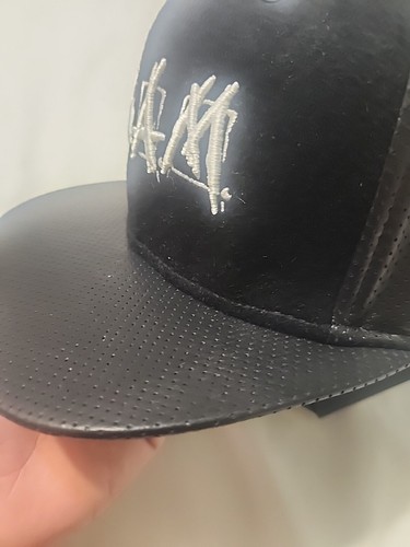 Melin x SKAM Wool Cashmere Leather Suede Black Cap Hat Buckle Back - Limited Ed. - Picture 6 of 22