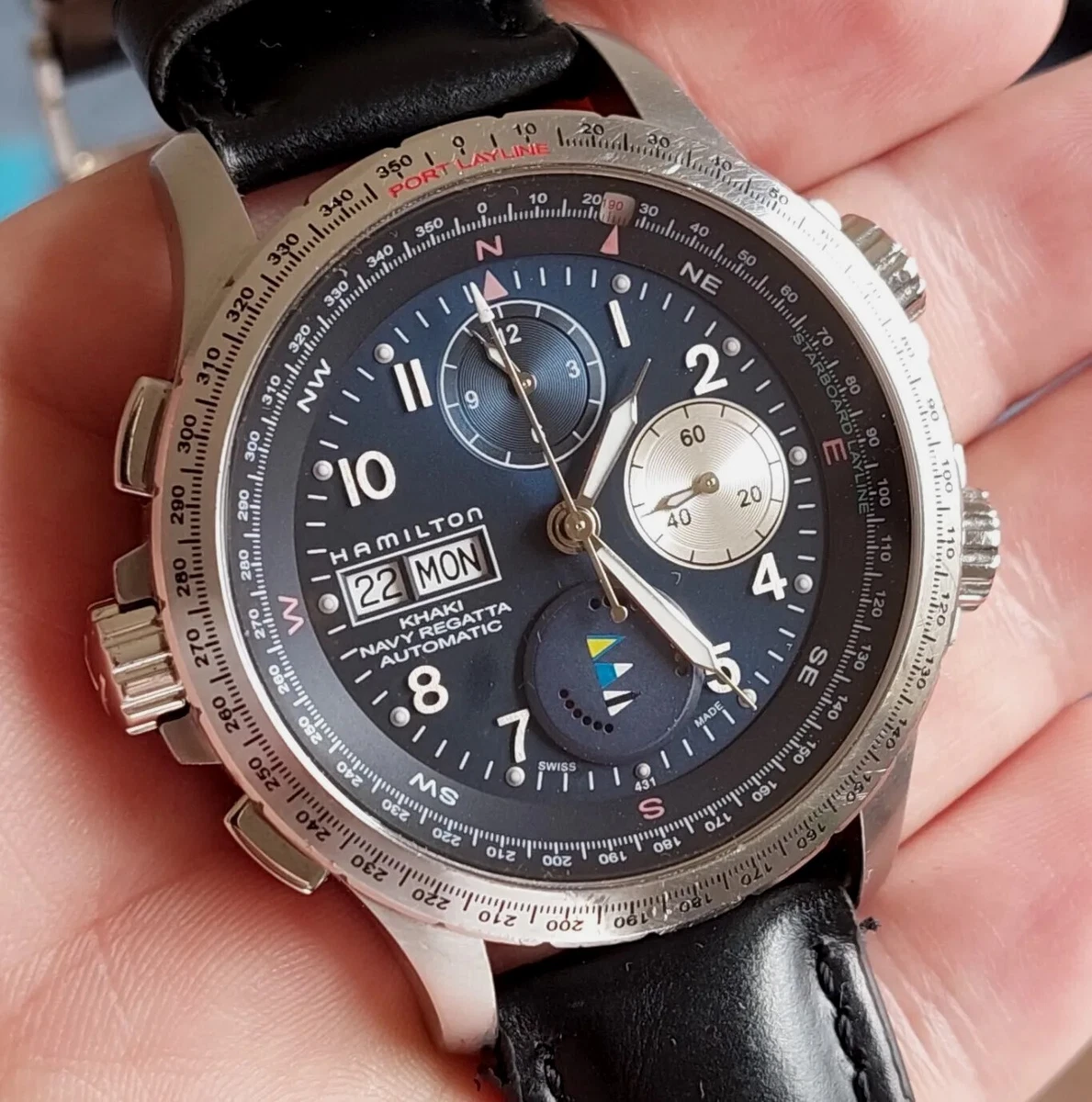 HAMILTON Khaki Navy Regatta H776360 Automatic Chronograph Swiss Men's Watch