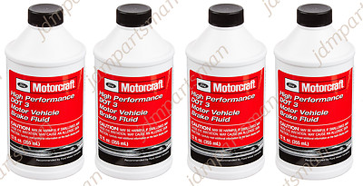 Motorcraft - High Performance DOT 3 Brake Fluid 12 oz (Pack of 4) for Ford