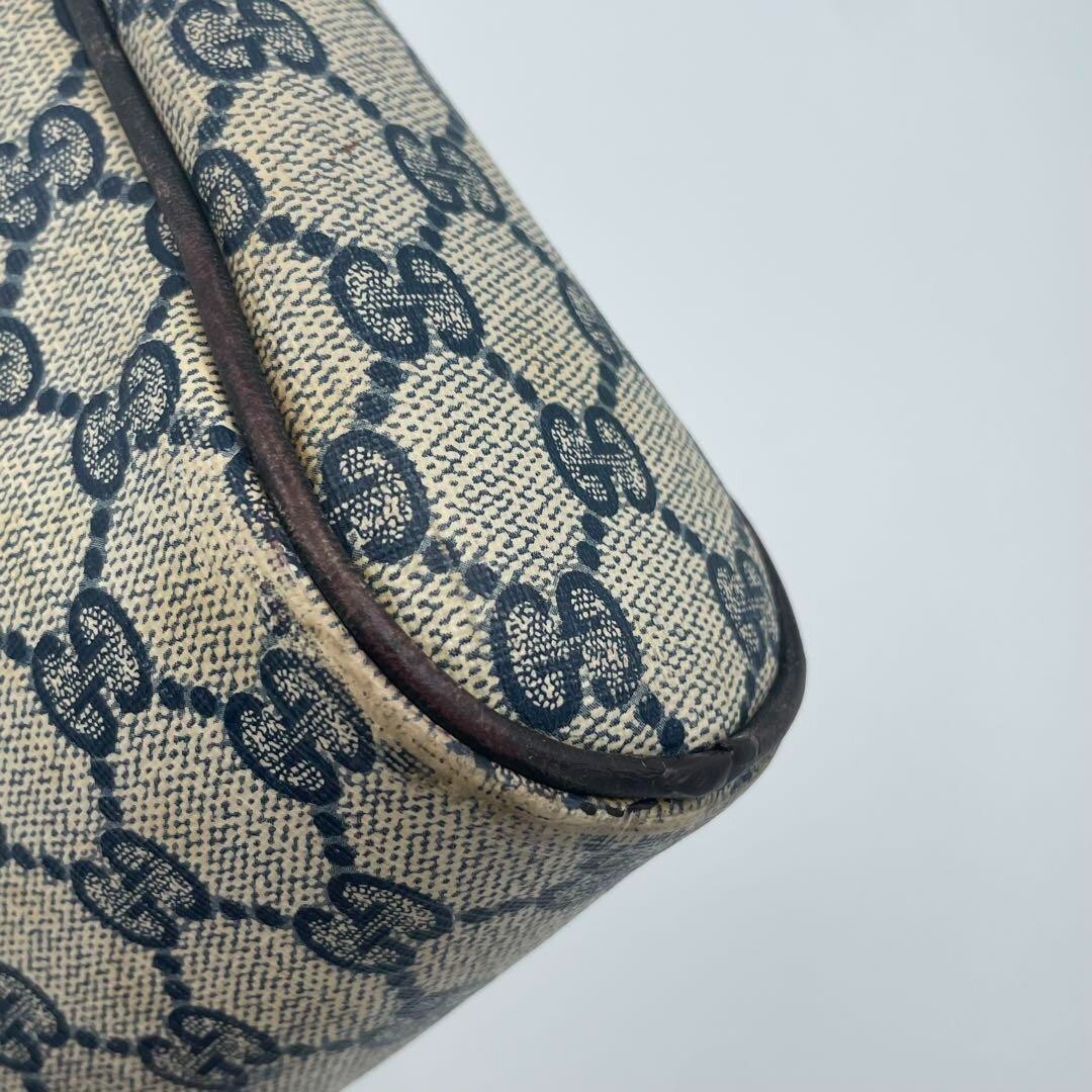 Vintage GUCCI Sherry line GG pattern clutch bag PVC leather