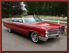 1966 Cadillac Deville Convertible Red Toolbox - Refrigerator Magnet 42 Mil