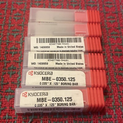 Micro Boring Bar KYOCERA MBE-0350.125 1/8 MAX BORE DEPTH 1/8 SHANK   6pc
