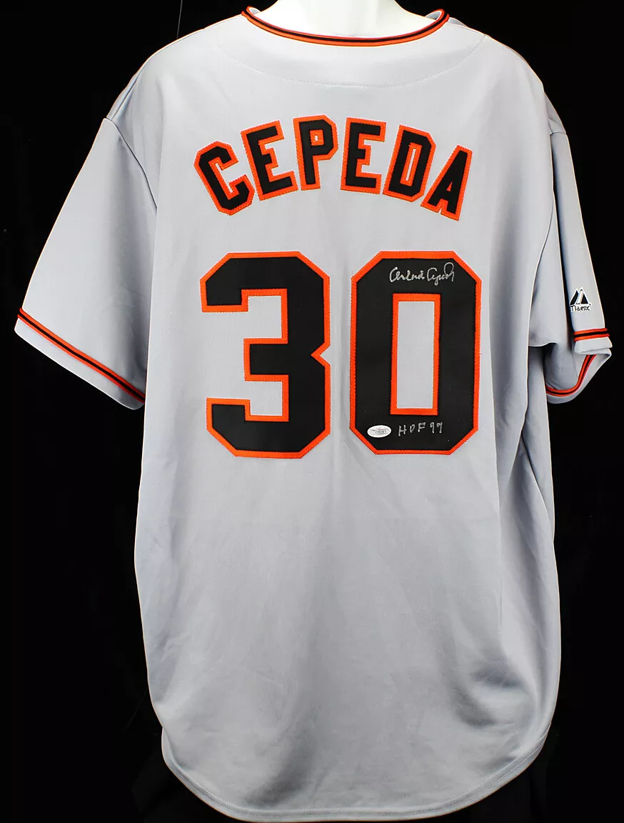 Orlando Cepeda Signed HOF 99 San Francisco Giants Jersey JSA