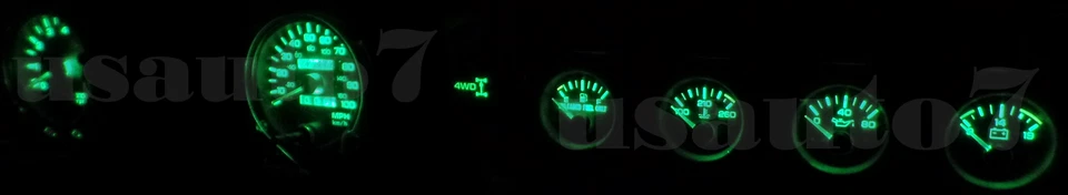 Dash Instrument Cluster Gauge Green LED LIGHT BULBS KIT Fits 87-95 Jeep Wrangler Foto 4 de 4