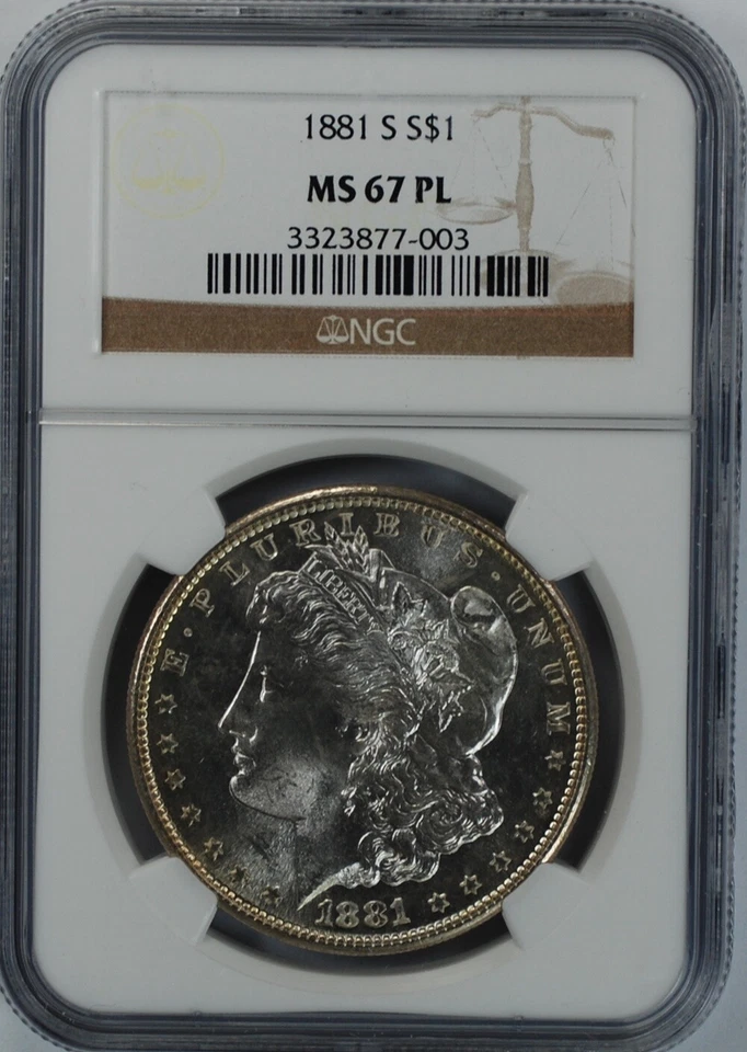 1881 S NGC MS67PL Prooflike Morgan Dollar - Image 3 of 4