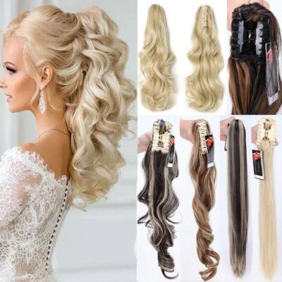 S-NOILITE Blond Zopf Pferdeschwanz Haarverlängerung Klammer on Ponytail wie Echte Haarteil