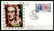 Physicist, mathematician, astronomer Isaac Newton. FDC. Monaco 1987