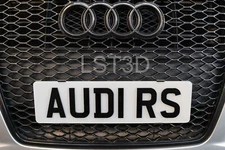 Audi RS Honeycomb Number Plate Holder -- Twist Fix -- RS RS3 RS4 RS5 RS6 R8 TTRS
