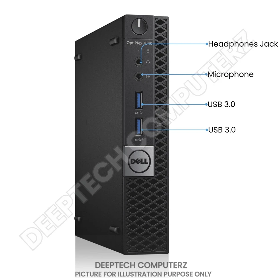 Dell OptiPlex 7040 Micro PC Core i7 6th Gen 32GB RAM 2TB SSD Wi-Fi Win11 Desktop - Image 4 of 4
