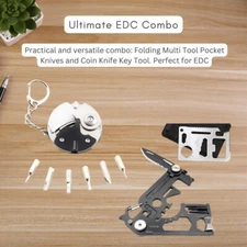 Compact Multi Tool Pocket Knives for Camping & Pocket Tools Combo Pack