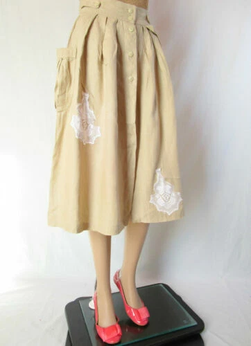 Original 100% Linen Vintage Skirts for Women