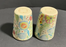 Salt And Pepper Shaker Set With Plugs JLG 3.5”H Floral Motif NOS