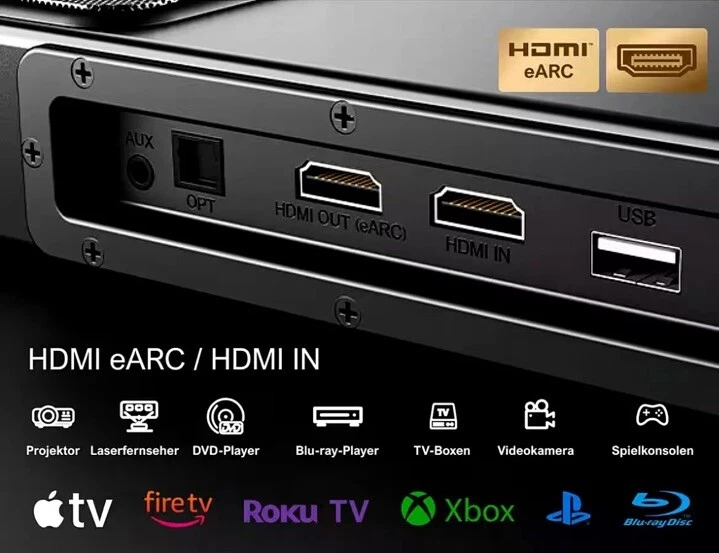 ULTIMEA Nova S80Soundbar mit Dolby Atmos,  8" Wireless Subwoofer 4K HDR - 520W - Bild 4 von 4