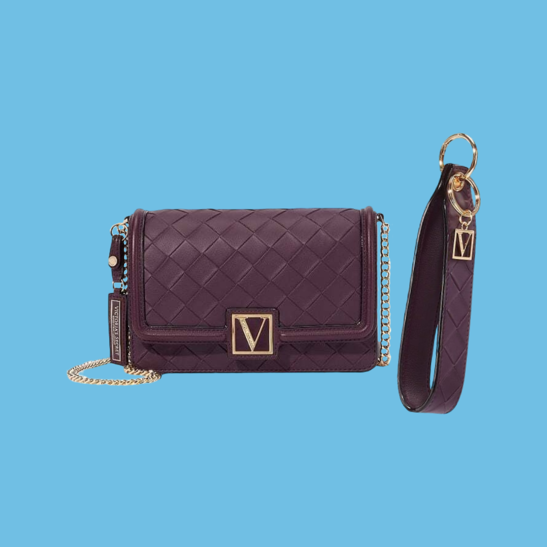 Victoria's Secret Mini Shoulder Bag Purse Crossbody V-Quilt Clutch