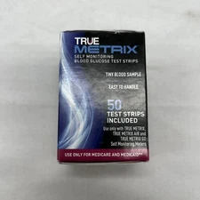 True Metrix 50 Self Monitoring Blood Glucose Test Strips Lot of 2 Expire 7/17/25