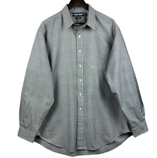 POLO GOLF Ralph Lauren Shirt Men's Sz Extra Large Gray Lofting Houndstooth Plaid