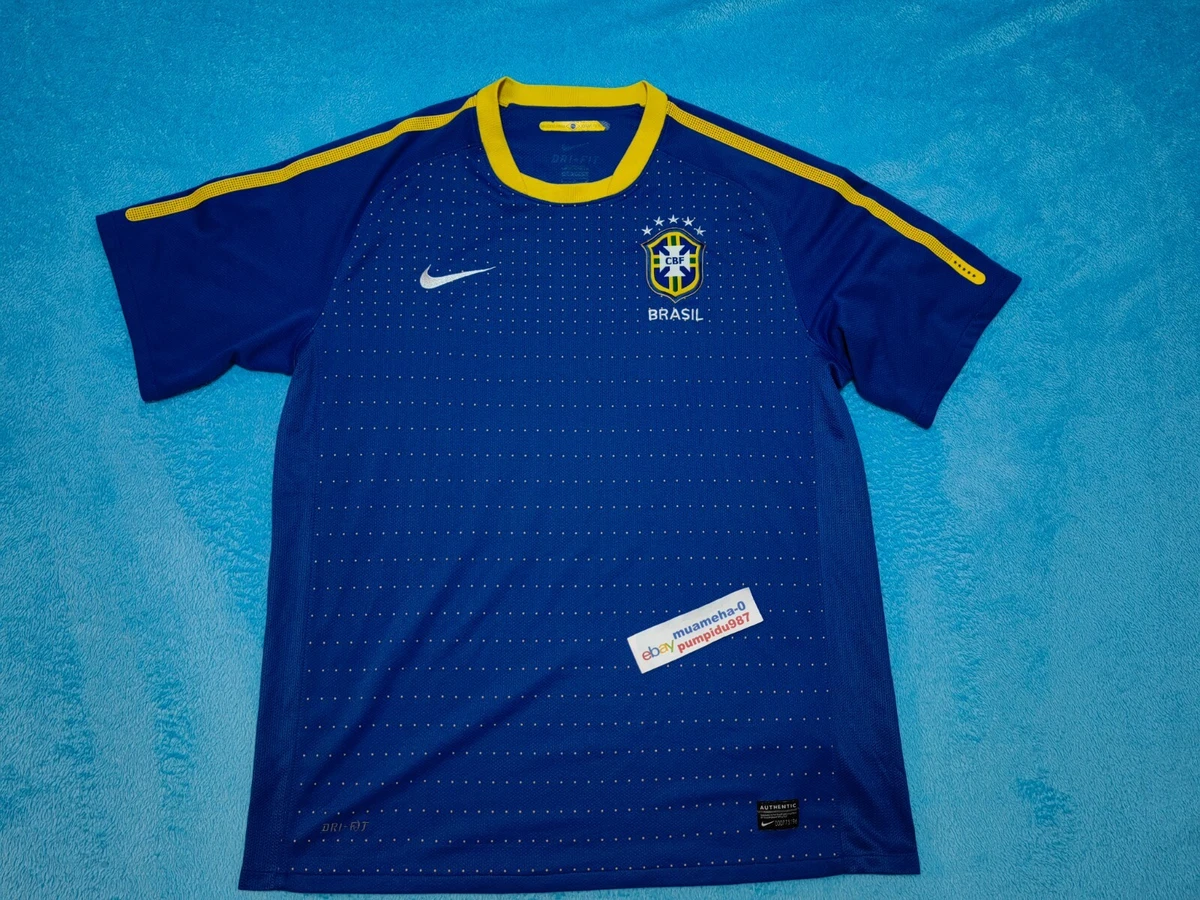 Brasil Trikot Away Football Kit Nike Shirt Brazil Jersey L Blue Soccer