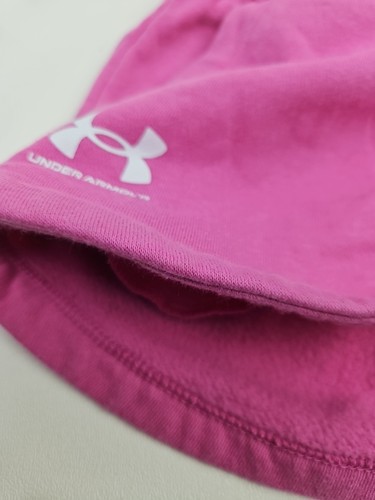 Under Armor Terry Shorts Girl YSM Small Hot Pink Loose Cozy Comfort Quality - Picture 5 of 5