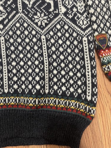 Vintage Dale of Norway Sweater Mens Medium Lillehammer Wool Pullover 90s - Picture 9 of 14