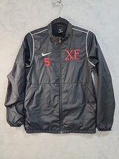 Nike Youth XL Black Windbreaker Zipup Lined Pockets Jacket