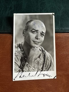 (LT130) HERBERT LOM ORIGINAL SIGNED AUTOGRAPH FILM ACTOR THE PINK PANTHER