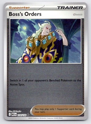 Pokemon Boss's Orders Mega Evolution MEG UC REVERSE HOLO 114/132 NM