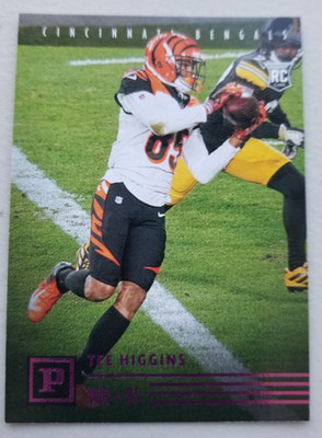 2020 Panini Chronicles Tee Higgins Teal #PA-19 Rookie Bengals