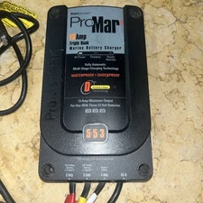 ProMariner ProMar 13 Amp Marine Battery Charger Triple Bank Fully Automatic D2