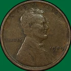 1909-VDB Lincoln Wheat Cent Very Fine VF Coin #37514