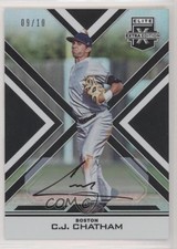 2016 Panini Elite Extra Edition Black Auto 9/10 CJ Chatham #51 Auto nd3